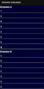 Octonion Calculator screenshot 0