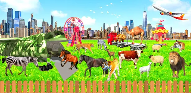 Farm Animal Race 3d Truck Game screenshot 0