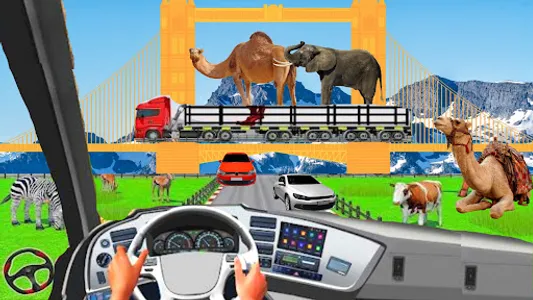 Farm Animal Race 3d Truck Game screenshot 1