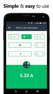 Ohms Law Calculator - Valt/Amp screenshot 3