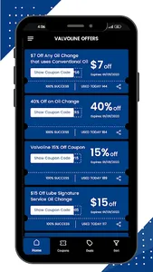 Oil Change - Valvoline Coupons screenshot 0