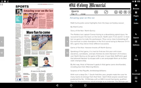 Old Colony Memorial eNewspaper screenshot 5