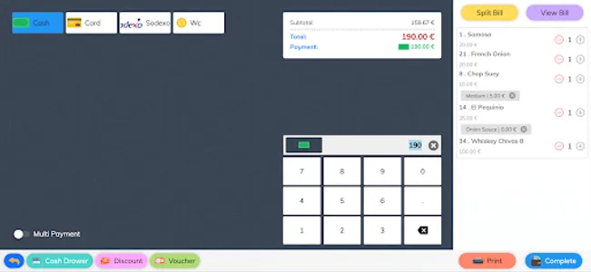 OlivePOS screenshot 2