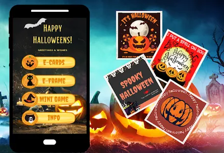 Happy Halloweens Greetings and screenshot 0