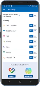 OMRON connect screenshot 2