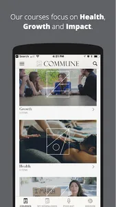 Commune: Life-Changing Courses screenshot 1