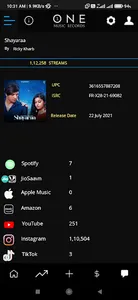 One Music Records Dashboard screenshot 1