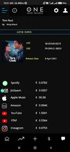 One Music Records Dashboard screenshot 2