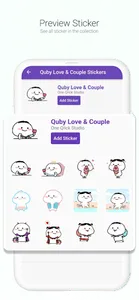 Quby Love & Couple WASticker screenshot 4