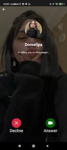 Domelipa Fake Call Video Call screenshot 4