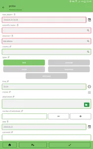OpenBioMaps data forms screenshot 0