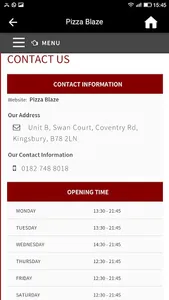 Pizza Blaze, Kingsbury screenshot 2