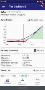 Options Dashboard screenshot 1