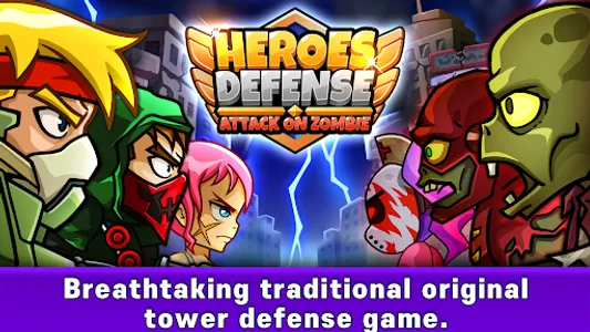 Heroes Defense: Attack Zombie screenshot 1