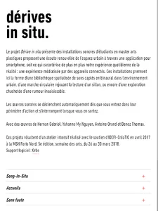 Dérives in situ screenshot 3