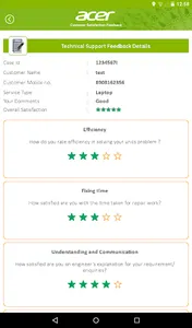 Acer Service Center Feedback screenshot 4
