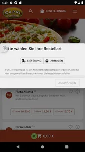 Capri Pizzaservice - Lübeck screenshot 0