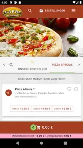Capri Pizzaservice - Lübeck screenshot 1