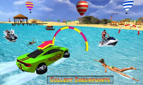 Water Surfer Car Racer Games screenshot 5