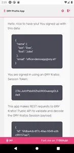 ORY Profile App screenshot 1