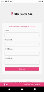 ORY Profile App screenshot 2