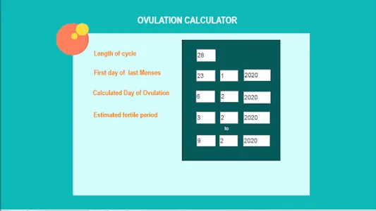 Ovulation Calculator screenshot 1
