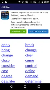 Oxford Learner's Academic Dict screenshot 0