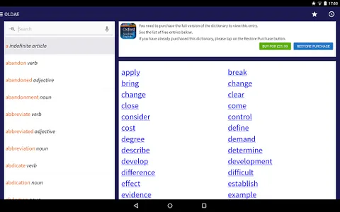 Oxford Learner's Academic Dict screenshot 16