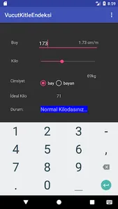 Vücut Kitle Endeksi screenshot 0
