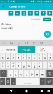 My notes screenshot 1