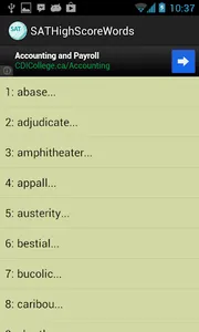 SAT High Score Words screenshot 0