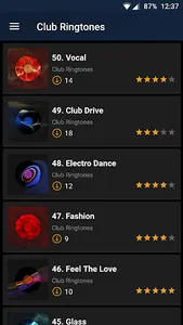 Club ringtones screenshot 1