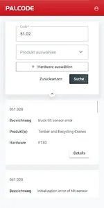 PALFINGER Palcode screenshot 0
