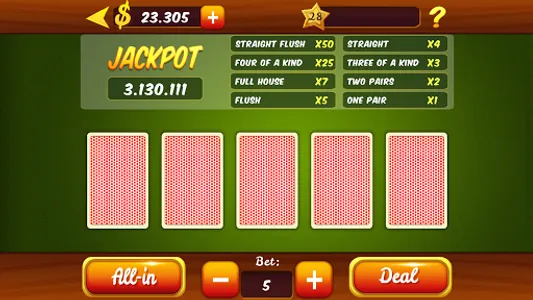 Video Poker Jacks or Better HD screenshot 0