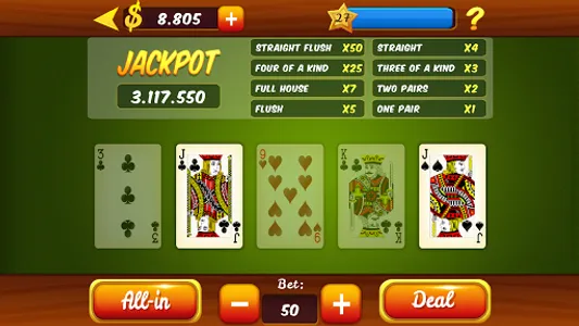 Video Poker Jacks or Better HD screenshot 4