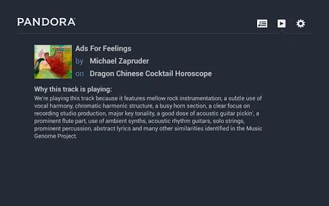 Pandora® Radio for Google TV screenshot 2