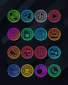 Pixel Net - Neon Icon Pack screenshot 10