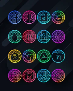 Pixel Net - Neon Icon Pack screenshot 13