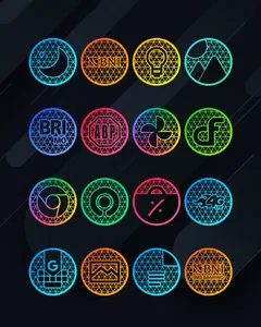 Pixel Net - Neon Icon Pack screenshot 14