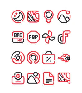 Lineblack - Red icon Pack screenshot 0