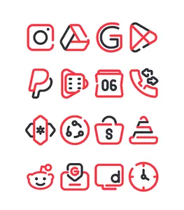 Lineblack - Red icon Pack screenshot 3