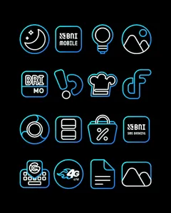 AquaLine Blue - Icon Pack screenshot 14