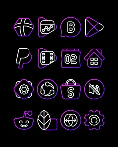 WineLine Purple - Icon Pack screenshot 1