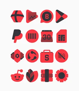 Karaz Red - Icon Pack screenshot 13