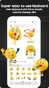 Party Emoji Sticker Keyboard screenshot 3