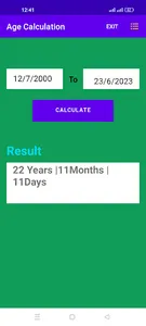 Age Calculation screenshot 2