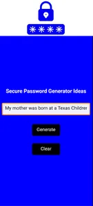 Secure Password Generator Idea screenshot 0