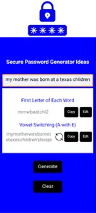 Secure Password Generator Idea screenshot 1