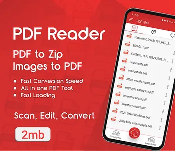 PDF to Zip - PDF Reader 2023 screenshot 0