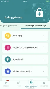 Migrenos kompasas screenshot 2